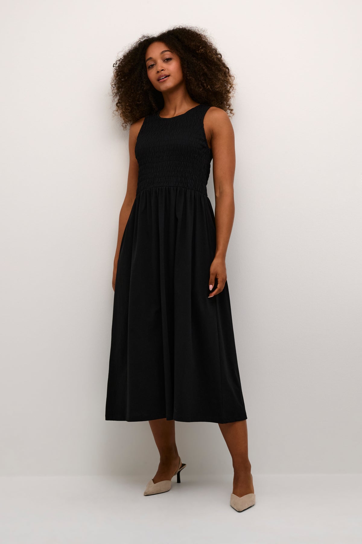 Cream- Lula Jersey dress