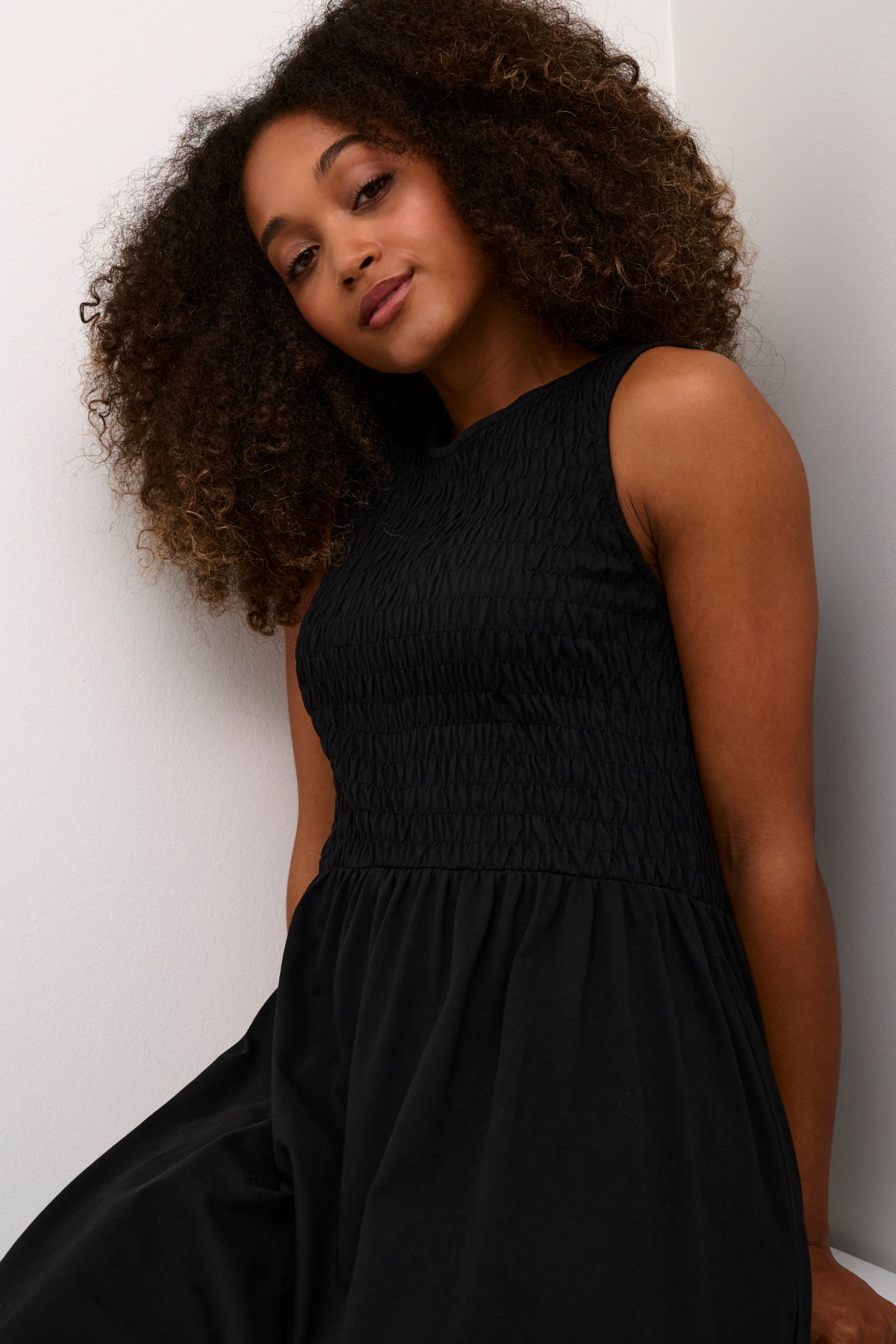 Cream- Lula Jersey dress